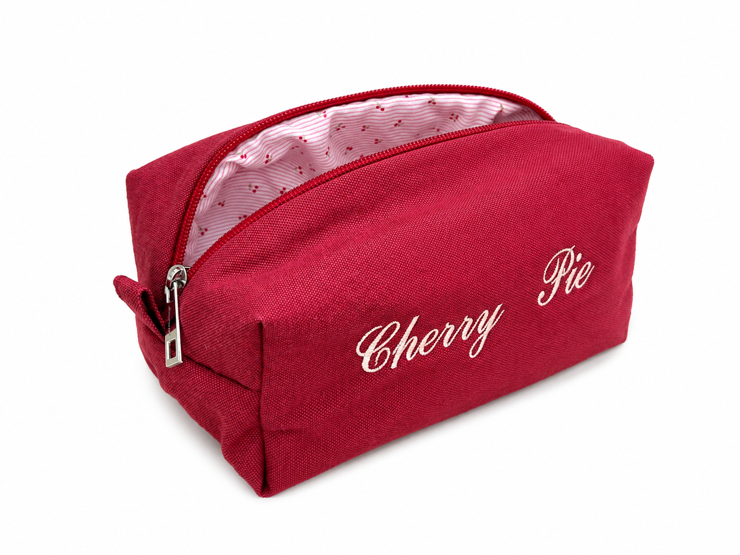 cherry pie cosmetic pouch