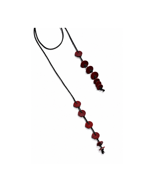 Wine Whisper Leather Accessory Delicate geometry, lightweight versatility.