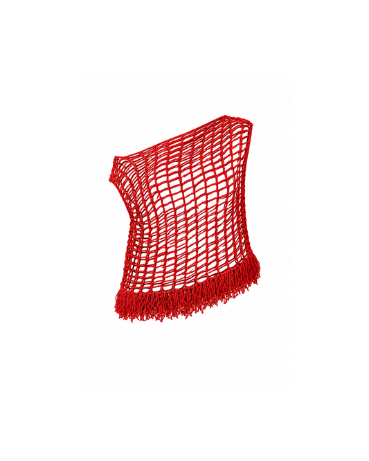 Terracota Mesh Fringe Vest