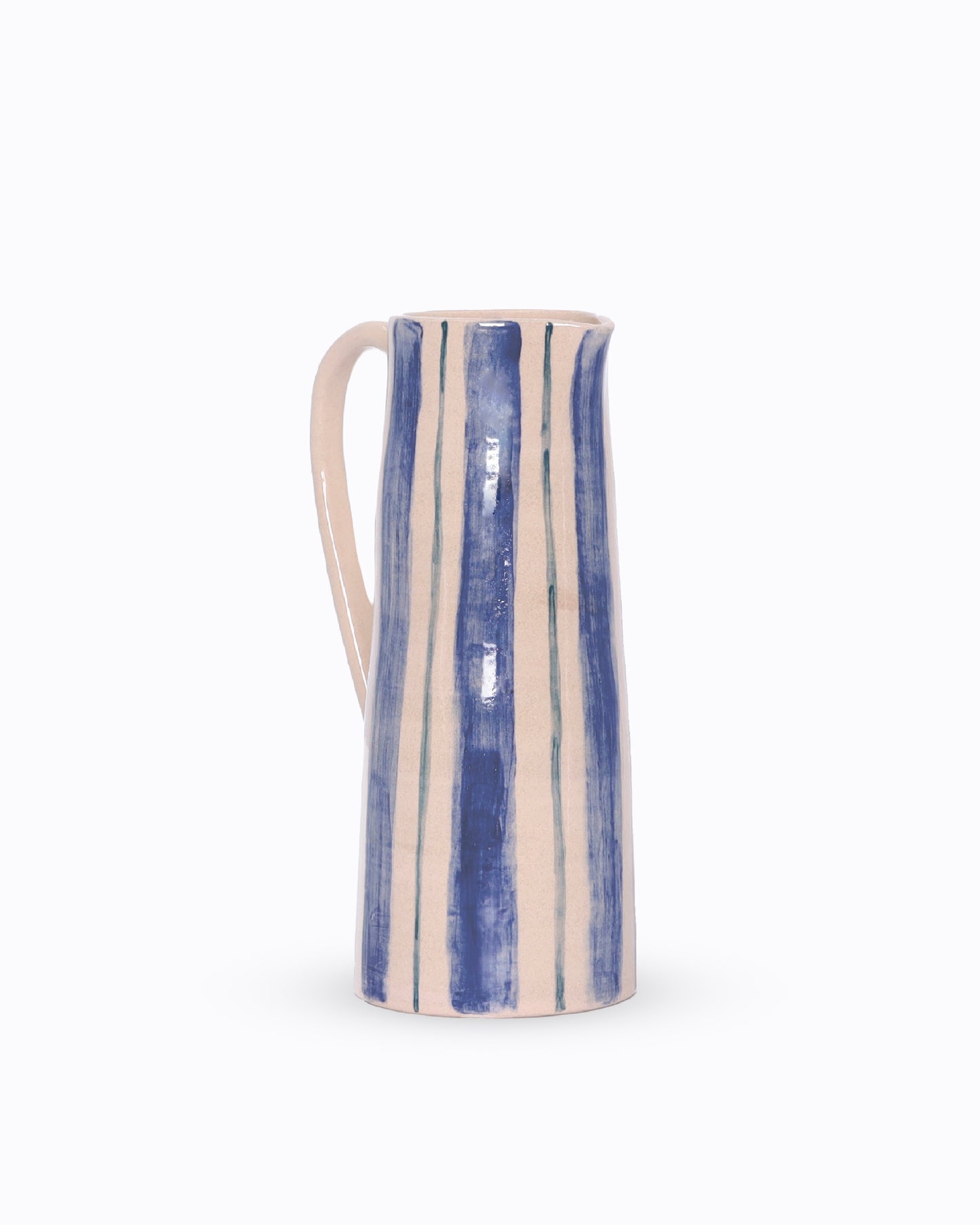 Striped handmade vase