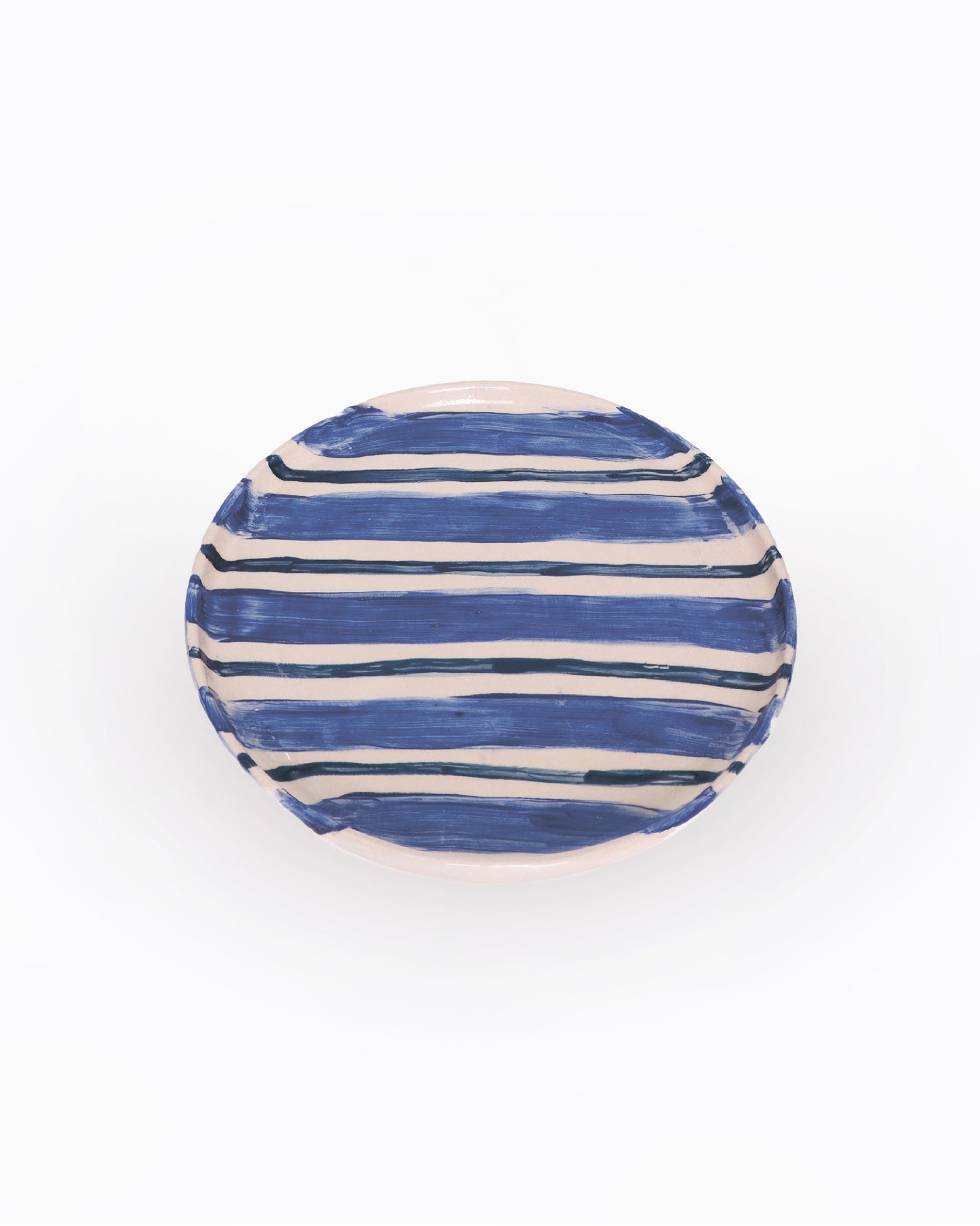 Striped handmade plate