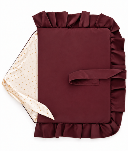 Ruffled Burgundy Laptop Case