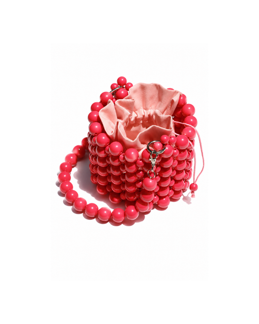 Pink Beaded Handbag - ''Luxury Bag''