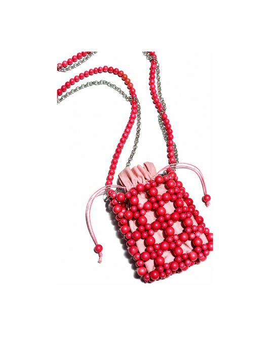 Beaded Handbag – ''Crimson Bag"