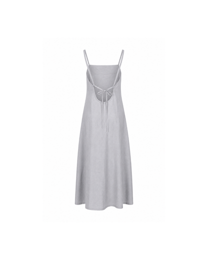 Grey Maxi Cotton Summer Dress