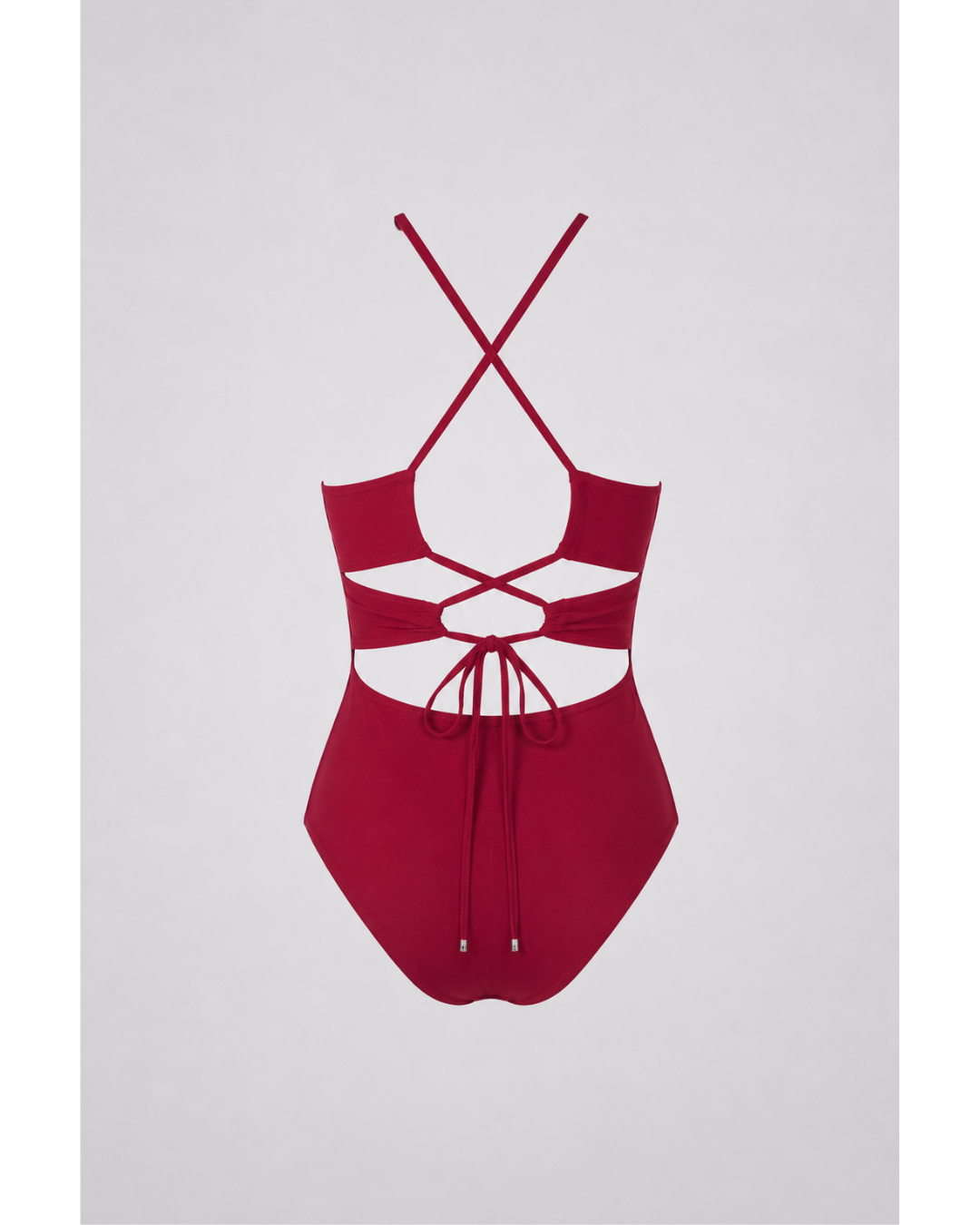 HALTER BODYSUIT — Crisscross Lace-Up Back
