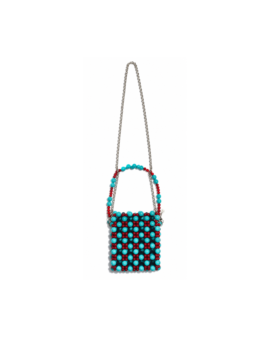 Blue & Pink Beaded Handbag ''Azure Bag''