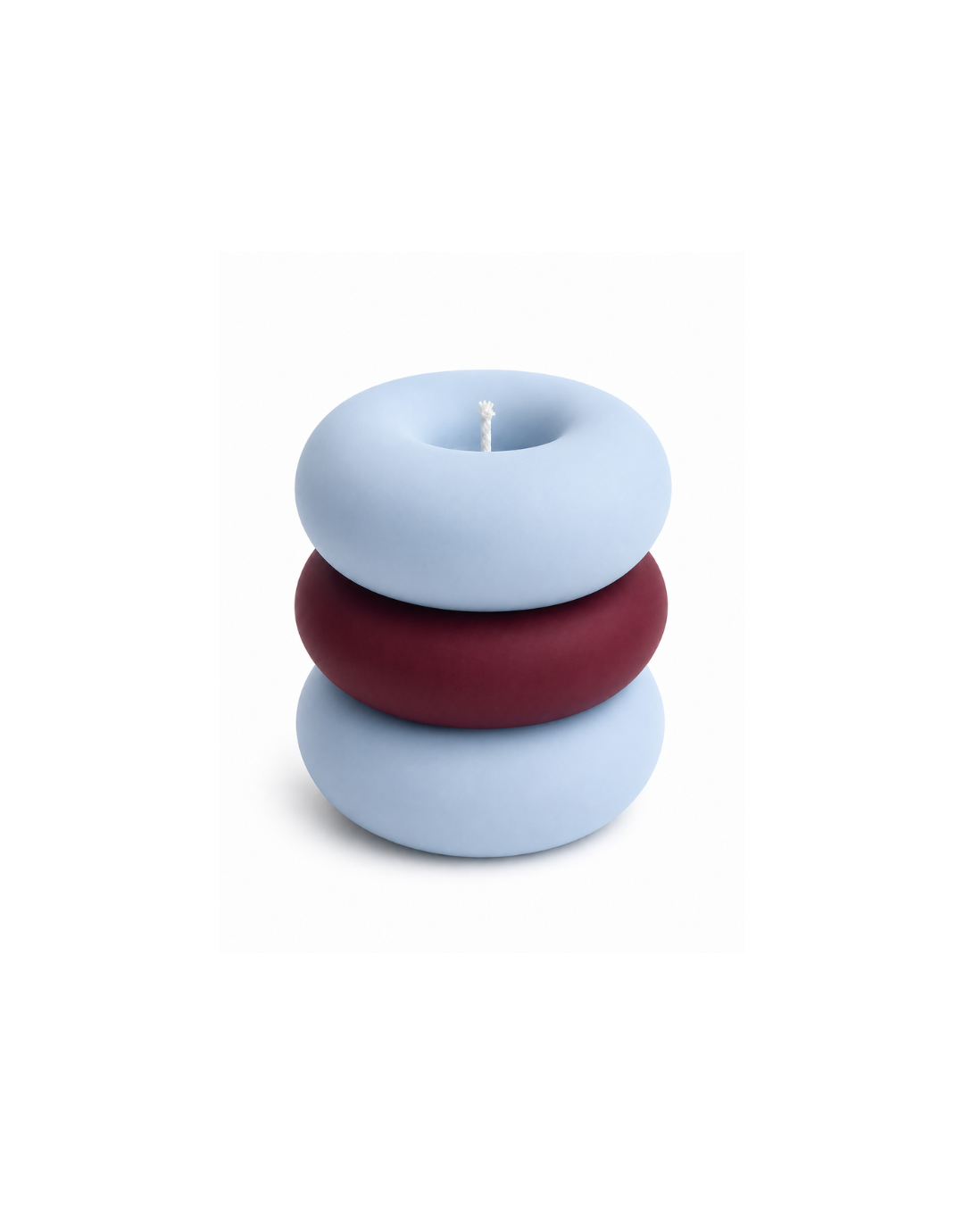 Two-Tone Ring Stack Candle – Modern Sculptural Décor Candle