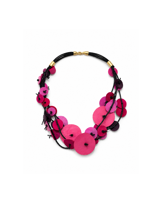 Berry Symphony Suede Necklace Classic elegance, vibrant modern charm.