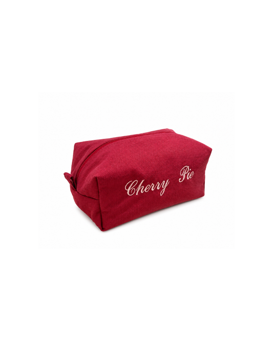 cherry pie cosmetic pouch