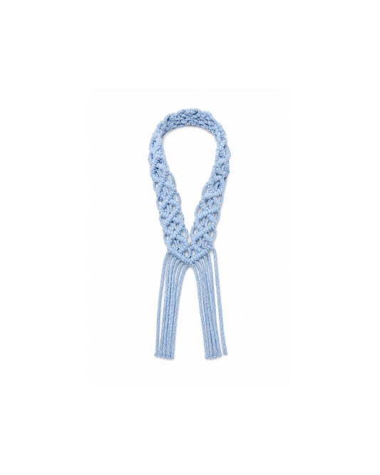 Blue Handcrafted Macramé Necklace