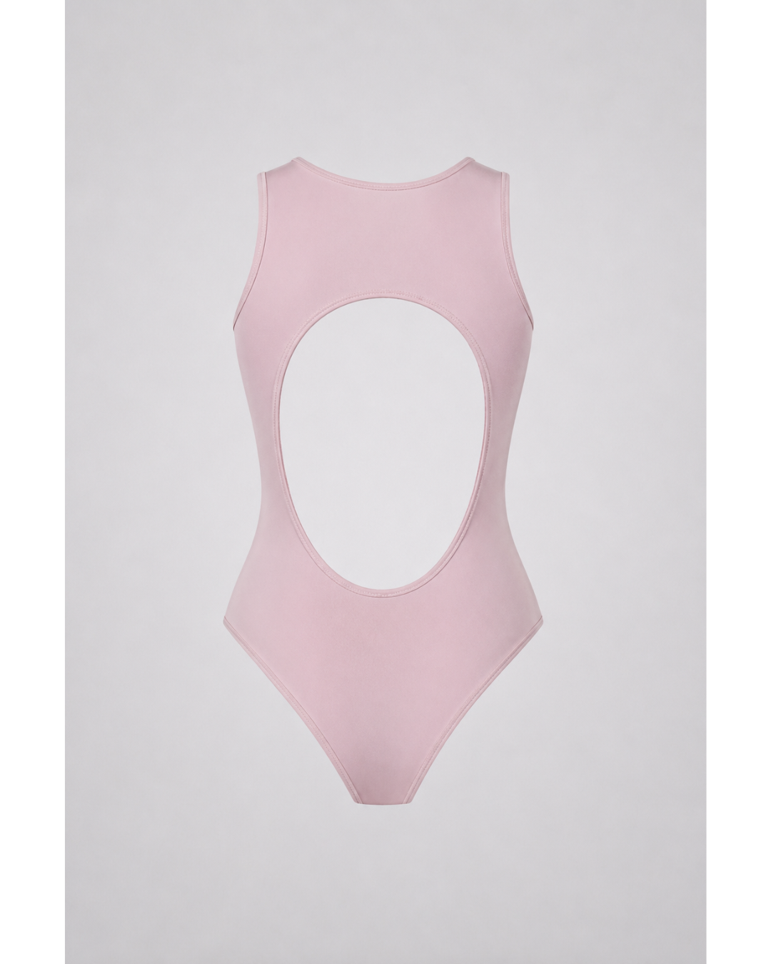 PINK HALTER BODYSUIT — Cutout Back