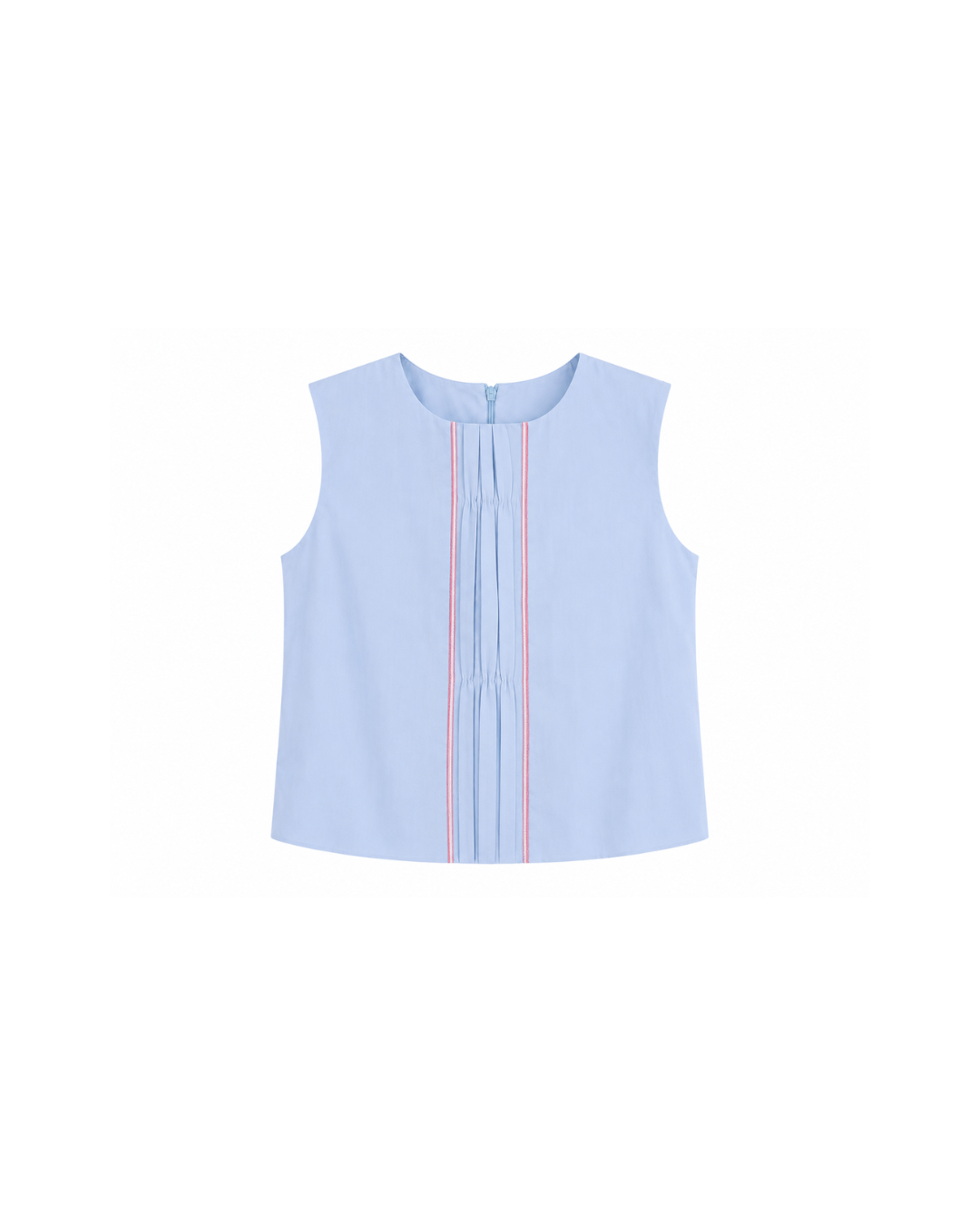Blue Pleated Panel Top